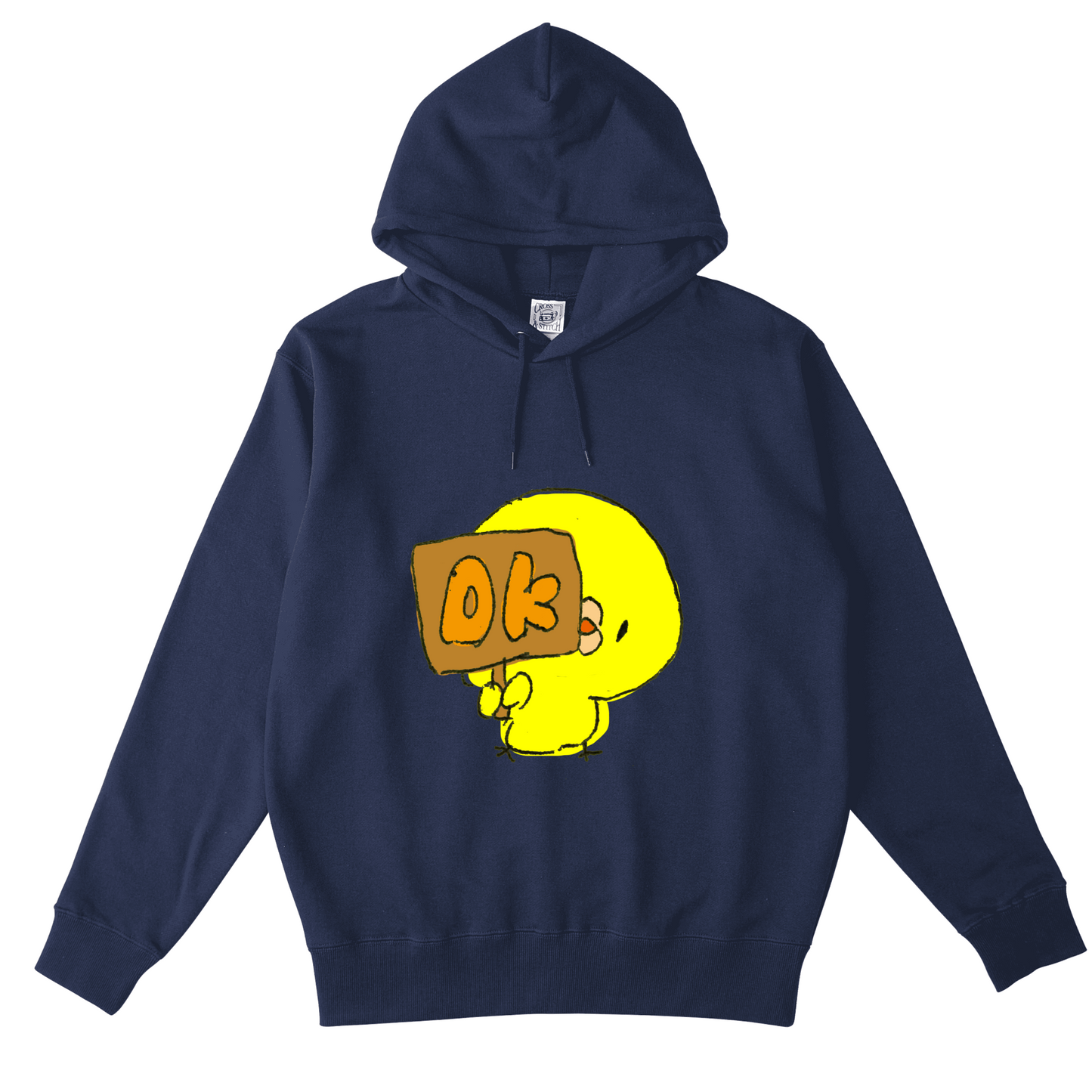 ネイビーポケットレスパーカー XLサイズ ゆる ひよこ